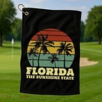 Summer Florida The Sunshine State Surf Style Golf Towel thumb 1