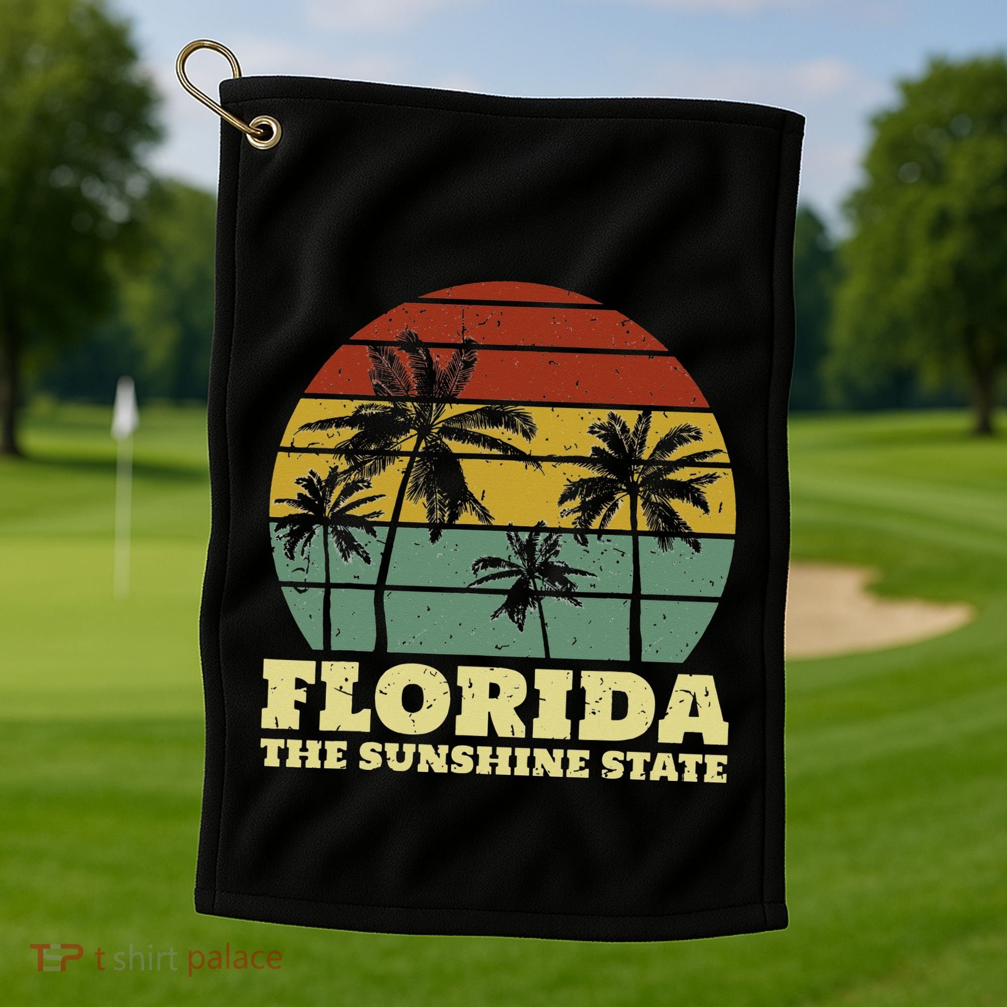 Summer Florida The Sunshine State Surf Style Golf Towel