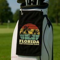 Summer Florida The Sunshine State Surf Style Golf Towel thumb 2