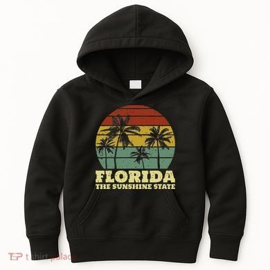 Summer Florida The Sunshine State Surf Style Kids Hoodie