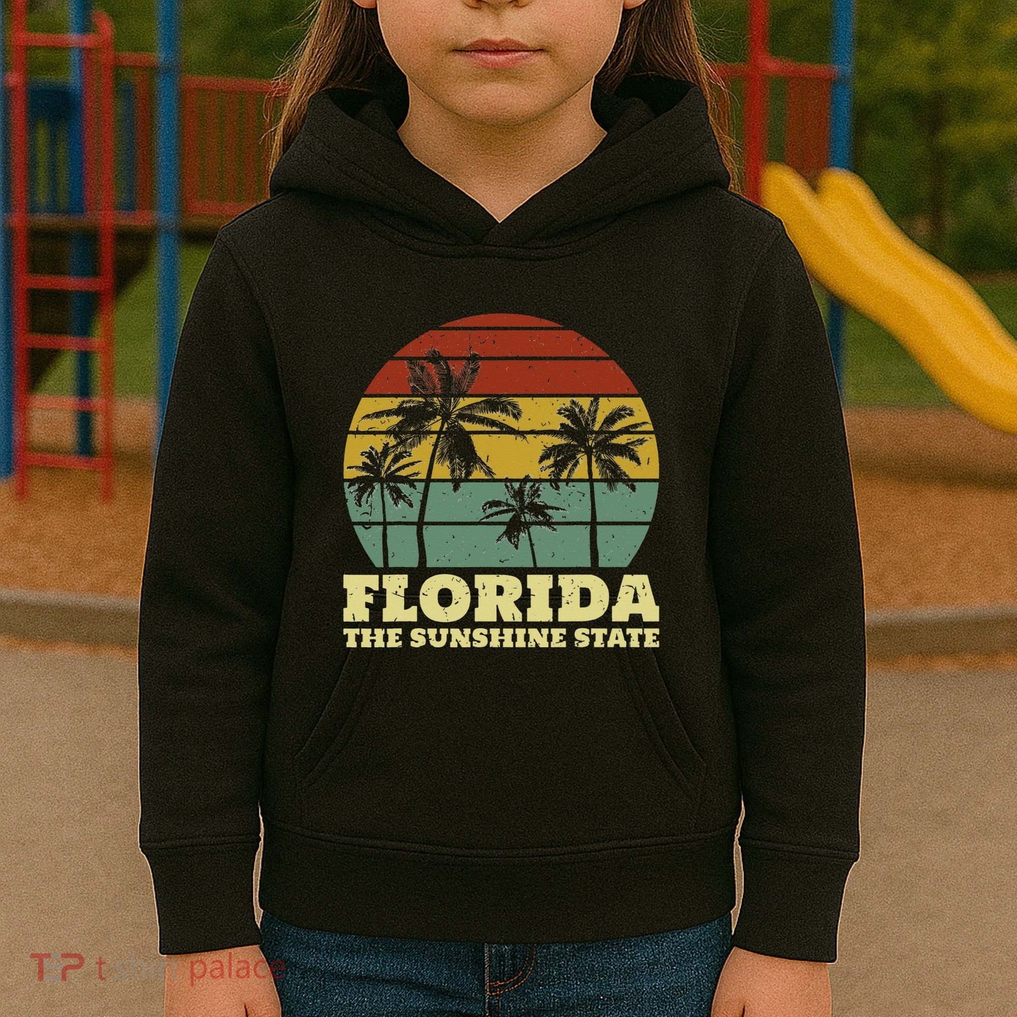 Summer Florida The Sunshine State Surf Style Kids Hoodie