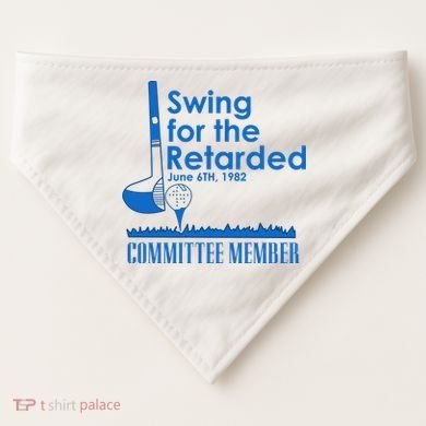 Swing For The Retarded USA-Made Doggie Bandana
