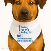 Swing For The Retarded USA-Made Doggie Bandana thumb 1