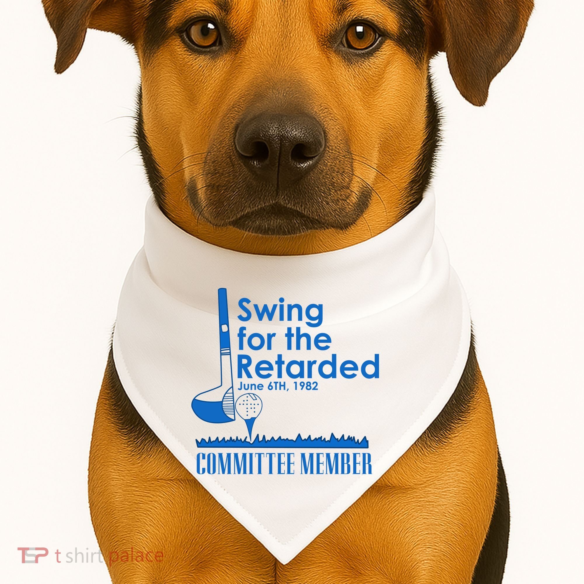 Swing For The Retarded USA-Made Doggie Bandana