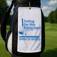 Swing For The Retarded Golf Towel thumb 2