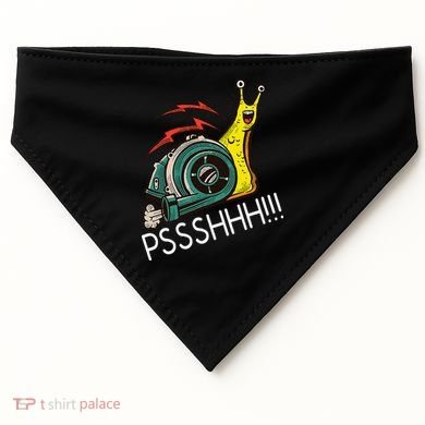 Snail Funny Turbo Boost Racing Pshh USA-Made Doggie Bandana