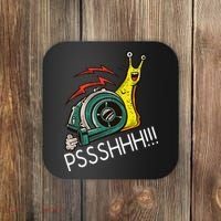 Snail Funny Turbo Boost Racing Pshh Coaster thumb 0