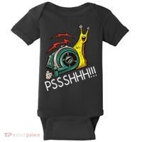 Snail Funny Turbo Boost Racing Pshh Baby Bodysuit thumb 0