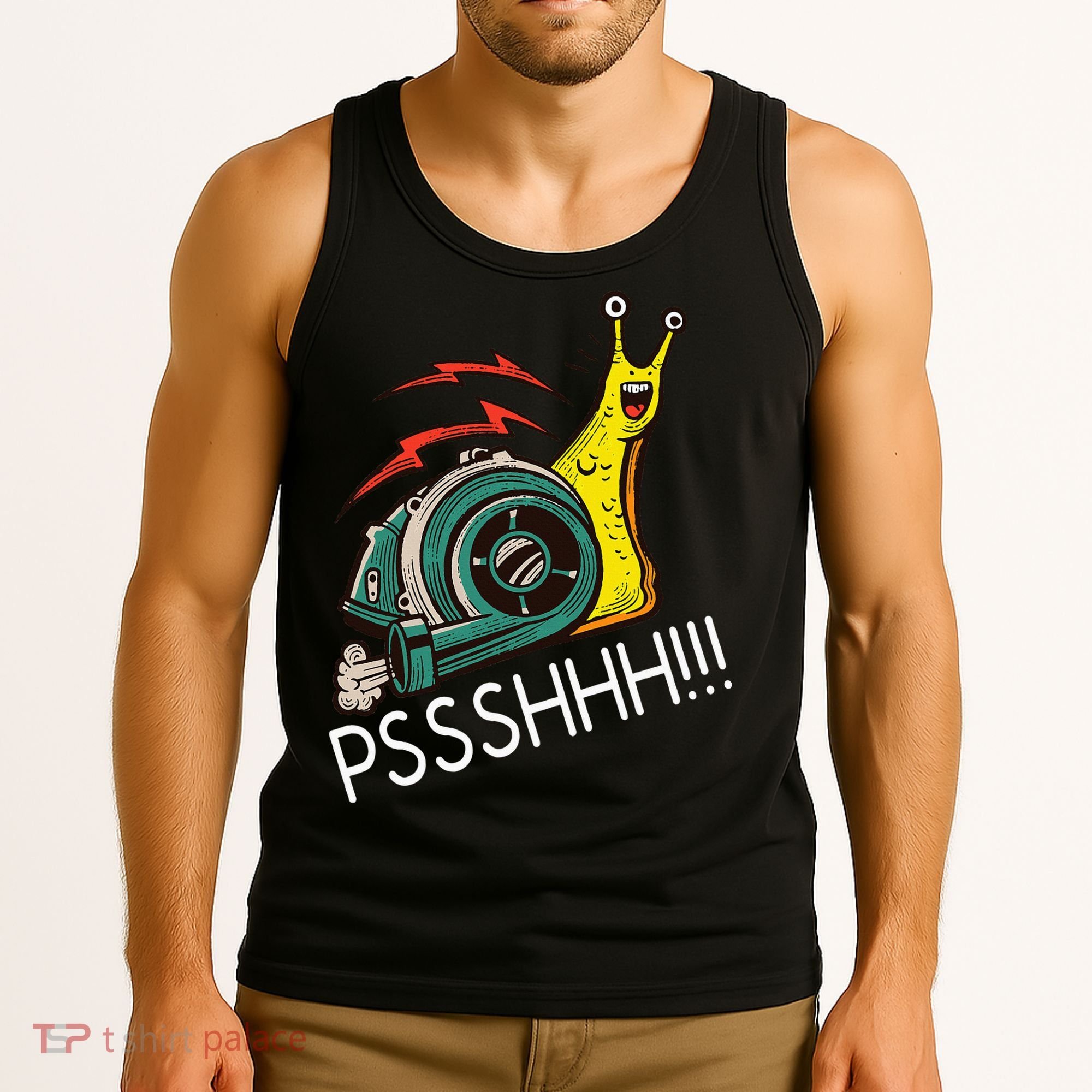 Snail Funny Turbo Boost Racing Pshh Tank Top
