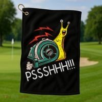 Snail Funny Turbo Boost Racing Pshh Golf Towel thumb 1