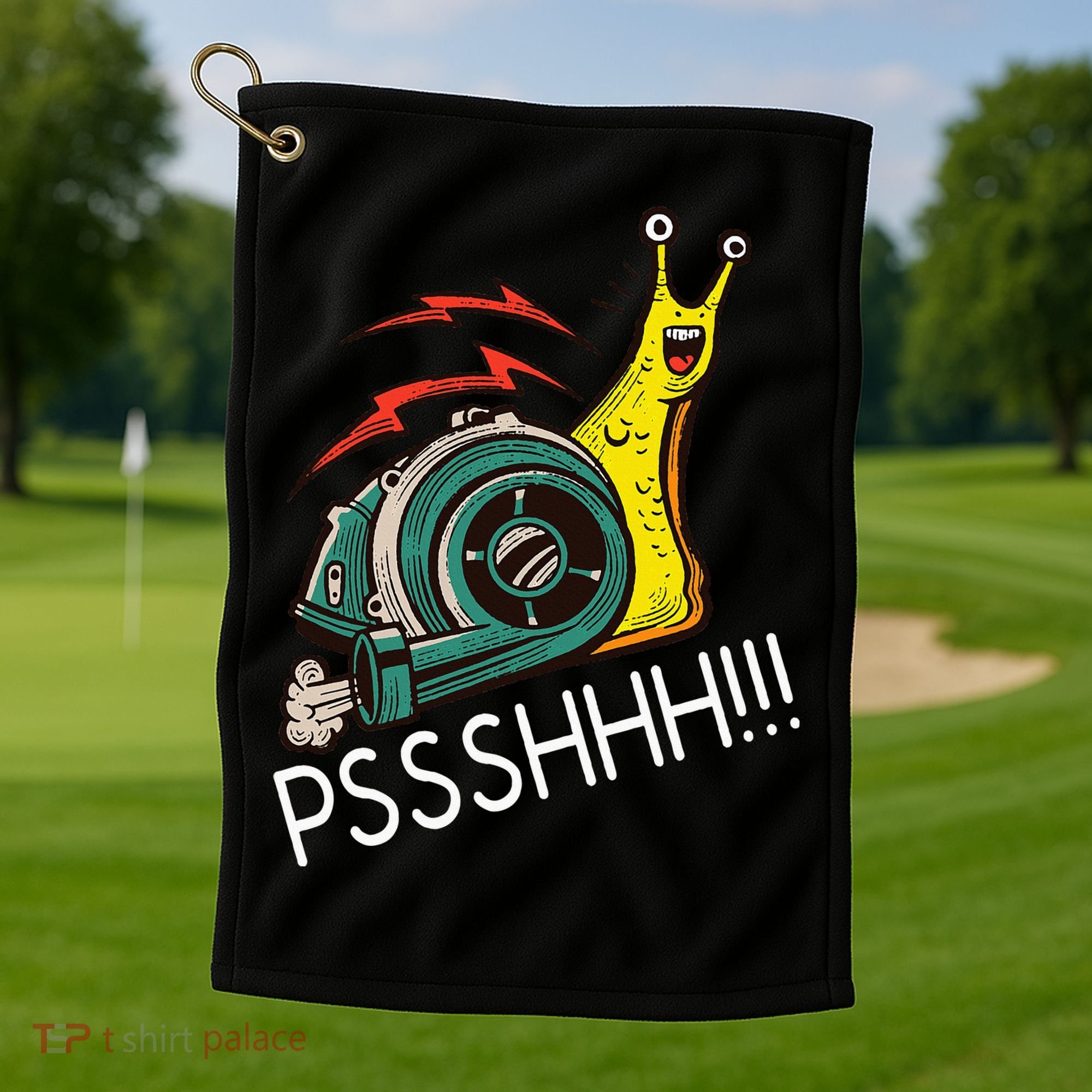 Snail Funny Turbo Boost Racing Pshh Golf Towel