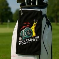 Snail Funny Turbo Boost Racing Pshh Golf Towel thumb 2