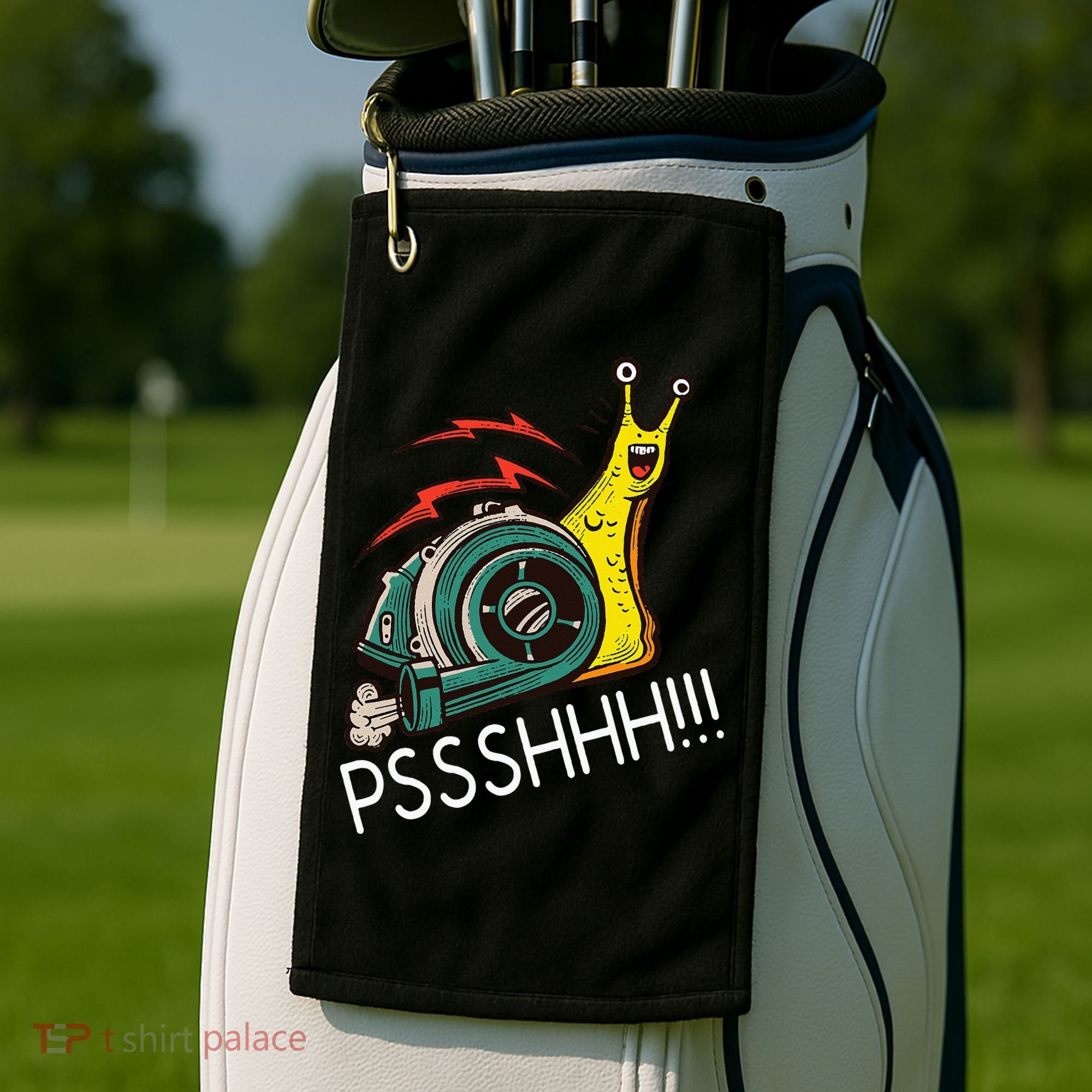Snail Funny Turbo Boost Racing Pshh Golf Towel