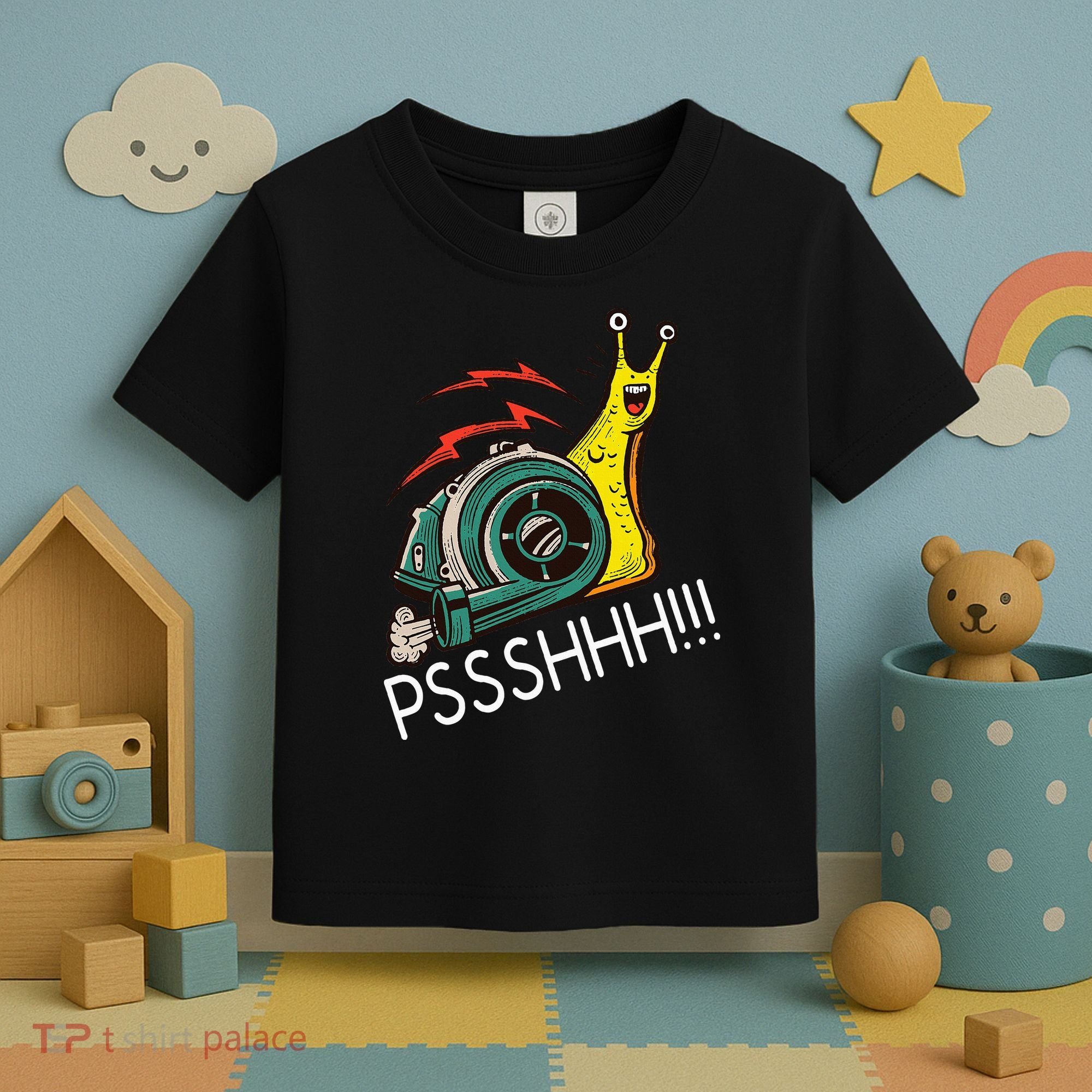 Snail Funny Turbo Boost Racing Pshh Toddler T-Shirt