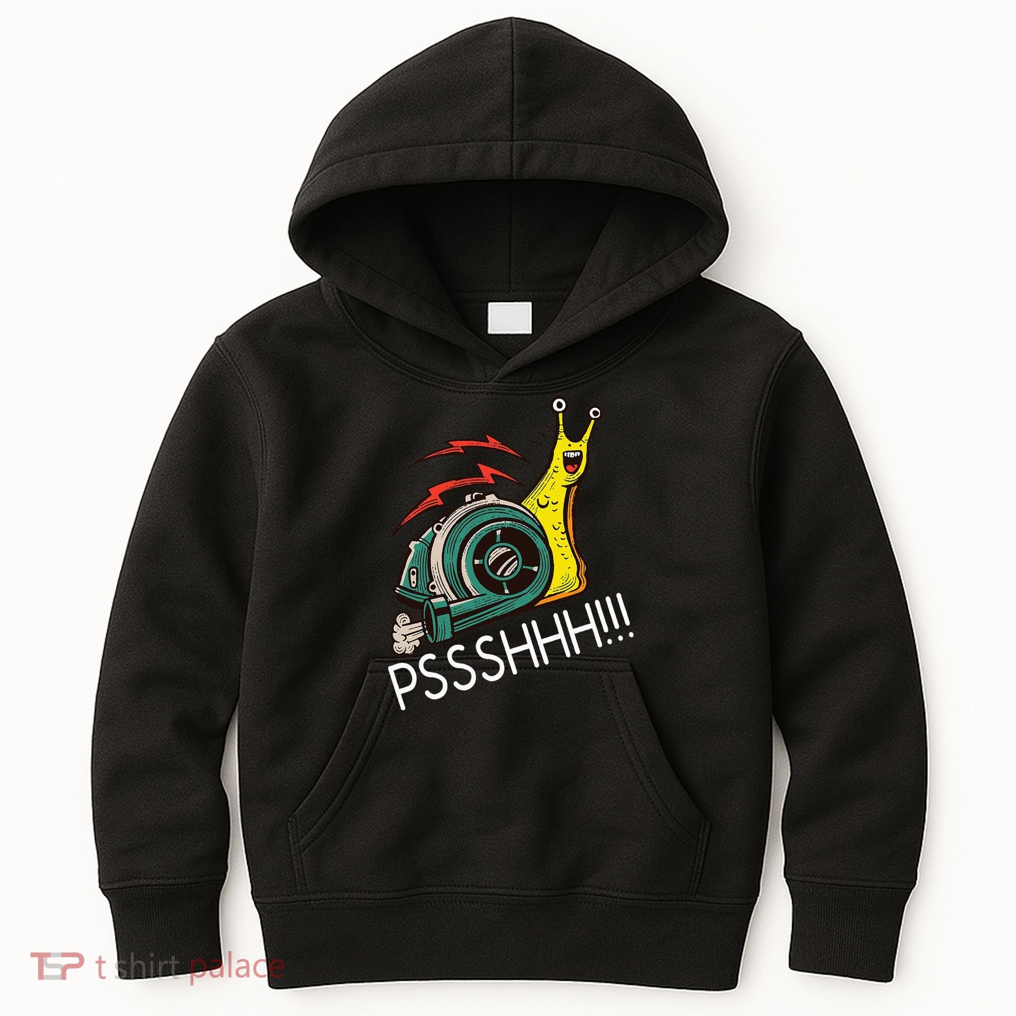 Snail Funny Turbo Boost Racing Pshh Kids Hoodie