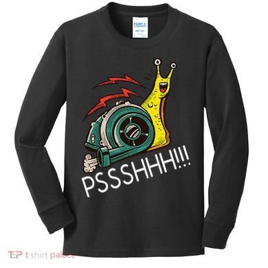 Snail Funny Turbo Boost Racing Pshh Kids Long Sleeve Shirt