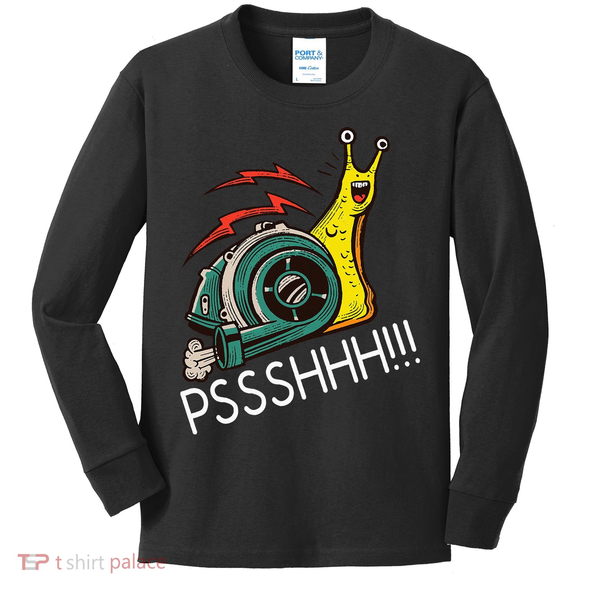Snail Funny Turbo Boost Racing Pshh Kids Long Sleeve Shirt