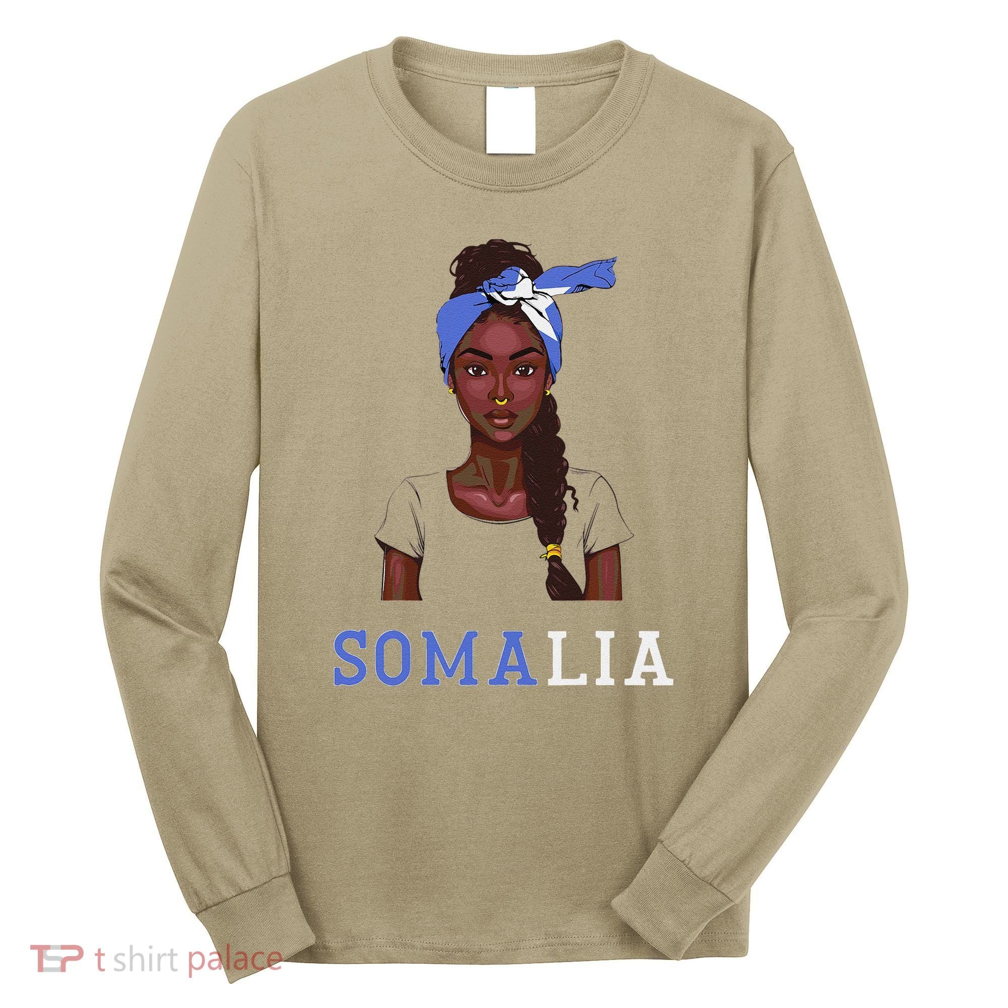 Somalian Flag Uniform Souvenirs Products Woman Somalia Long Sleeve Shirt