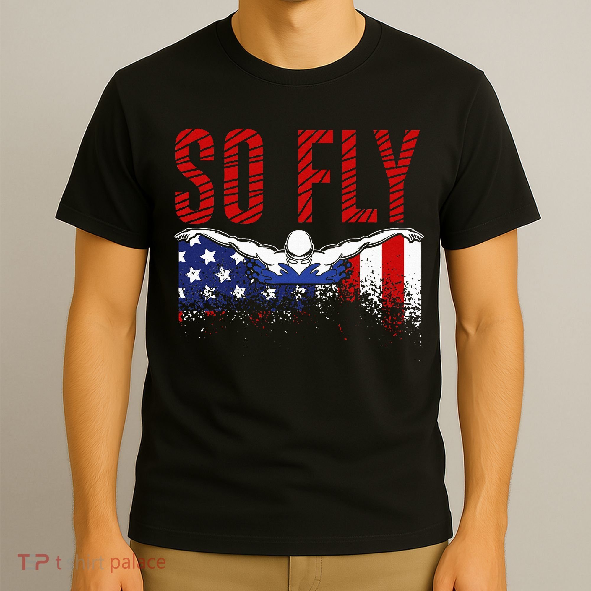 So Fly Usa Swimming Team Sports Athlete Us Swim Aquatic T-Shirt