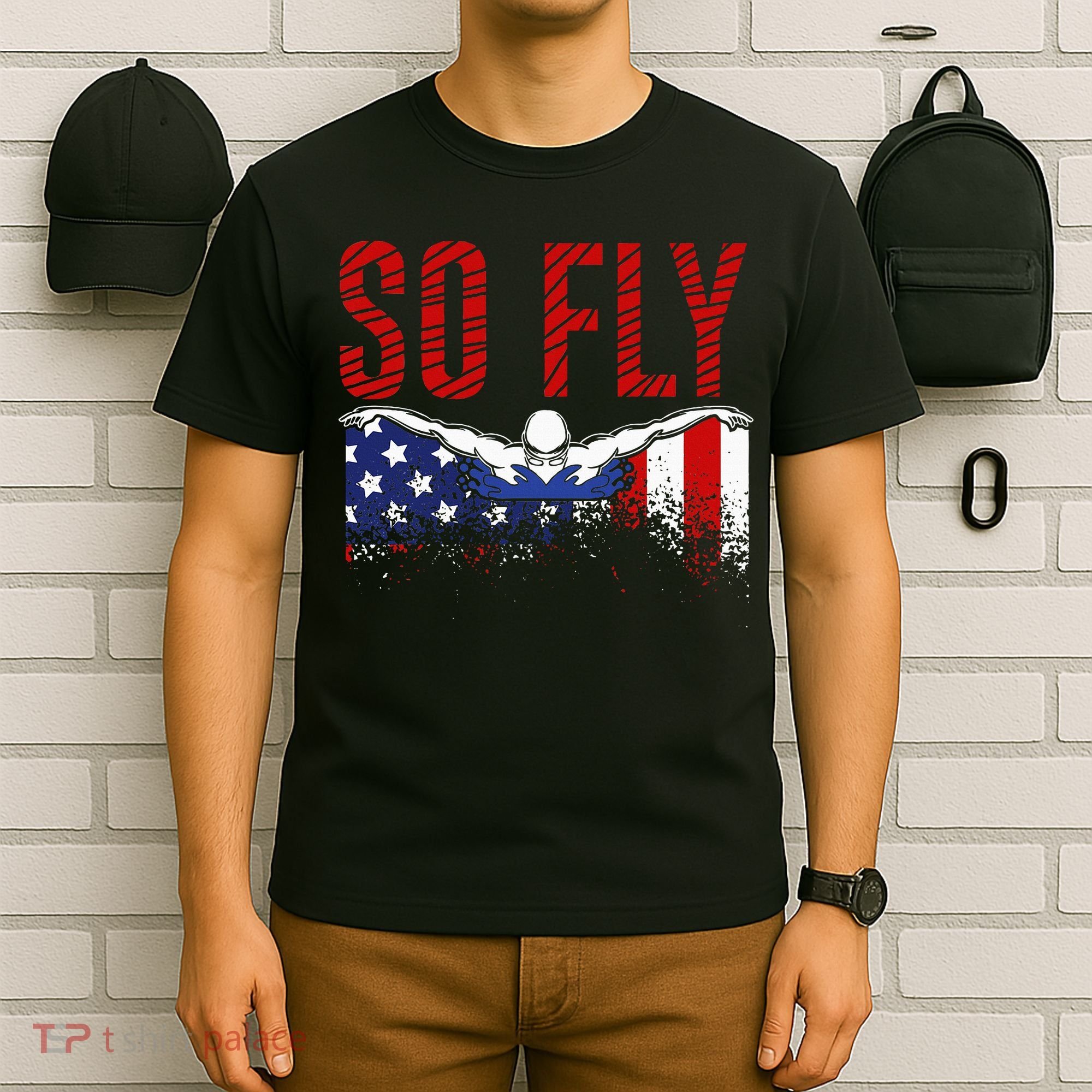 So Fly Usa Swimming Team Sports Athlete Us Swim Aquatic T-Shirt