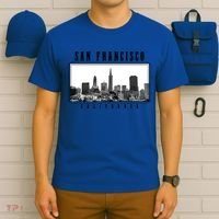 San Francisco Vintage Skyline California San Francisco Gift T-Shirt thumb 6
