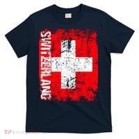 SWITZERLAND Flag Vintage Distressed SWISS T-Shirt thumb 0