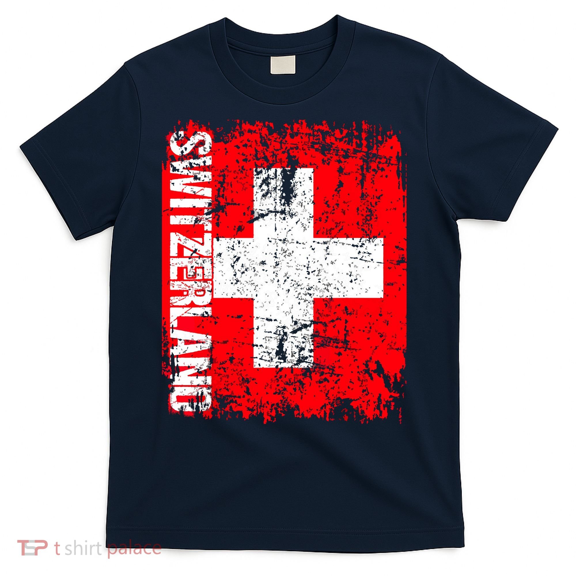SWITZERLAND Flag Vintage Distressed SWISS T-Shirt