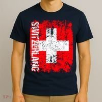 SWITZERLAND Flag Vintage Distressed SWISS T-Shirt thumb 3