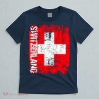 SWITZERLAND Flag Vintage Distressed SWISS T-Shirt thumb 5
