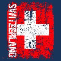 SWITZERLAND Flag Vintage Distressed SWISS T-Shirt thumb 7
