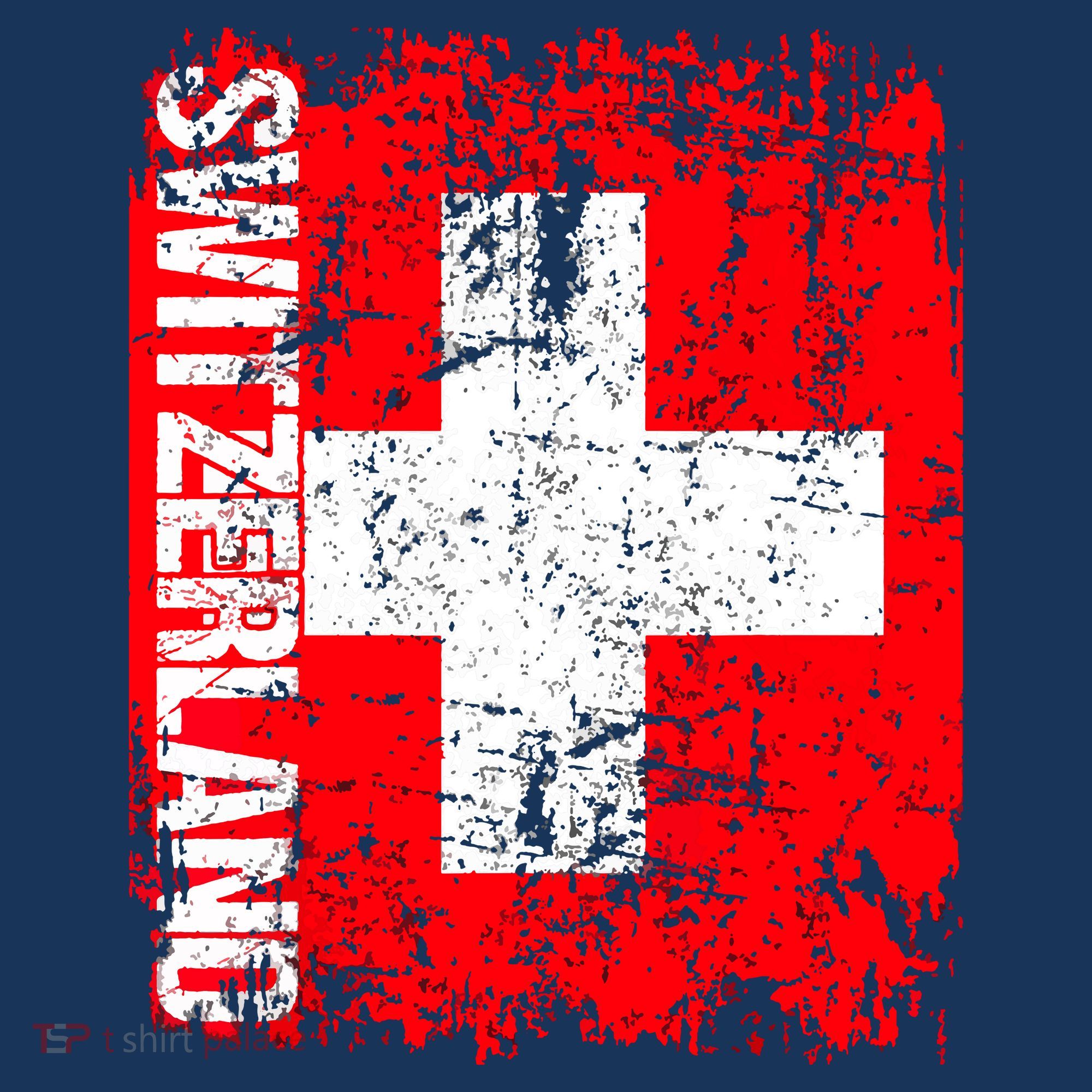 SWITZERLAND Flag Vintage Distressed SWISS T-Shirt