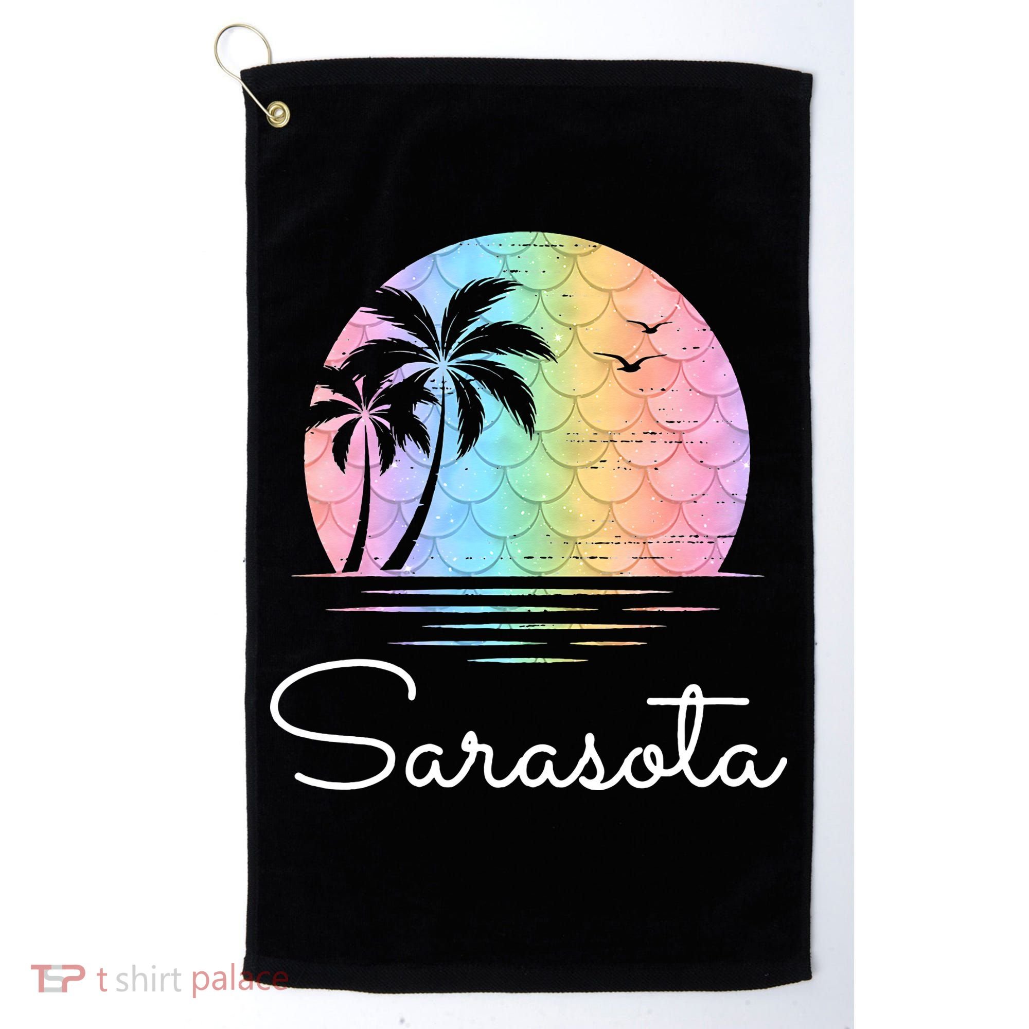 Sarasota Florida Vacation Family Beach Group Golf Towel