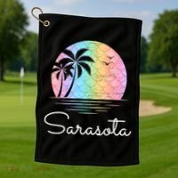 Sarasota Florida Vacation Family Beach Group Golf Towel thumb 1