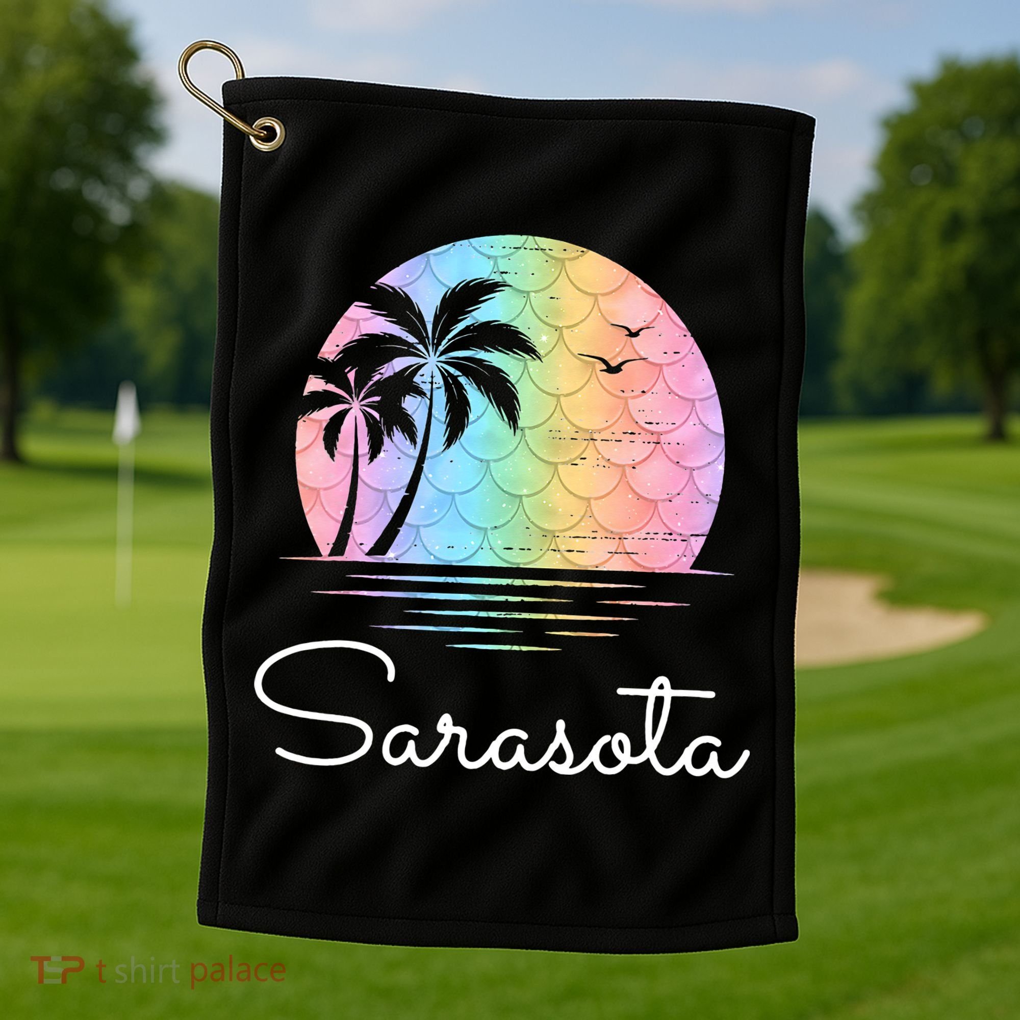 Sarasota Florida Vacation Family Beach Group Golf Towel