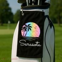 Sarasota Florida Vacation Family Beach Group Golf Towel thumb 2