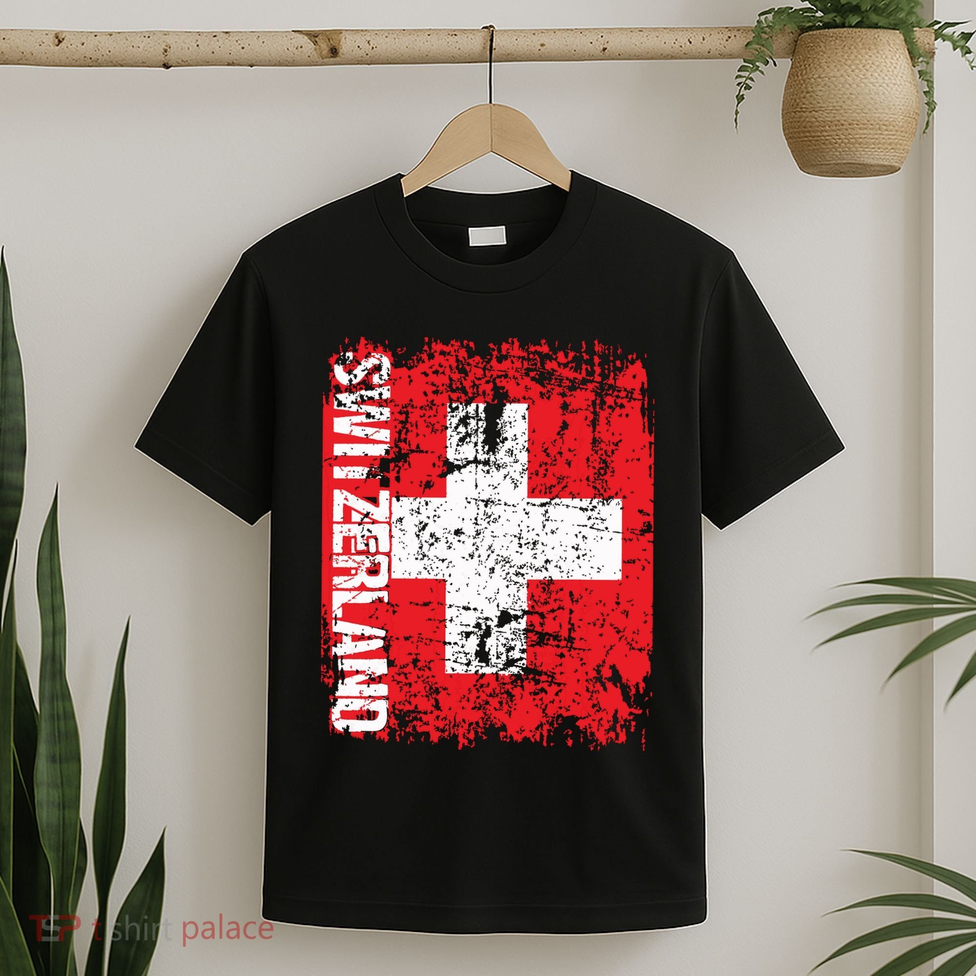 Switzerland Flag Vintage Distressed Swiss T-Shirt