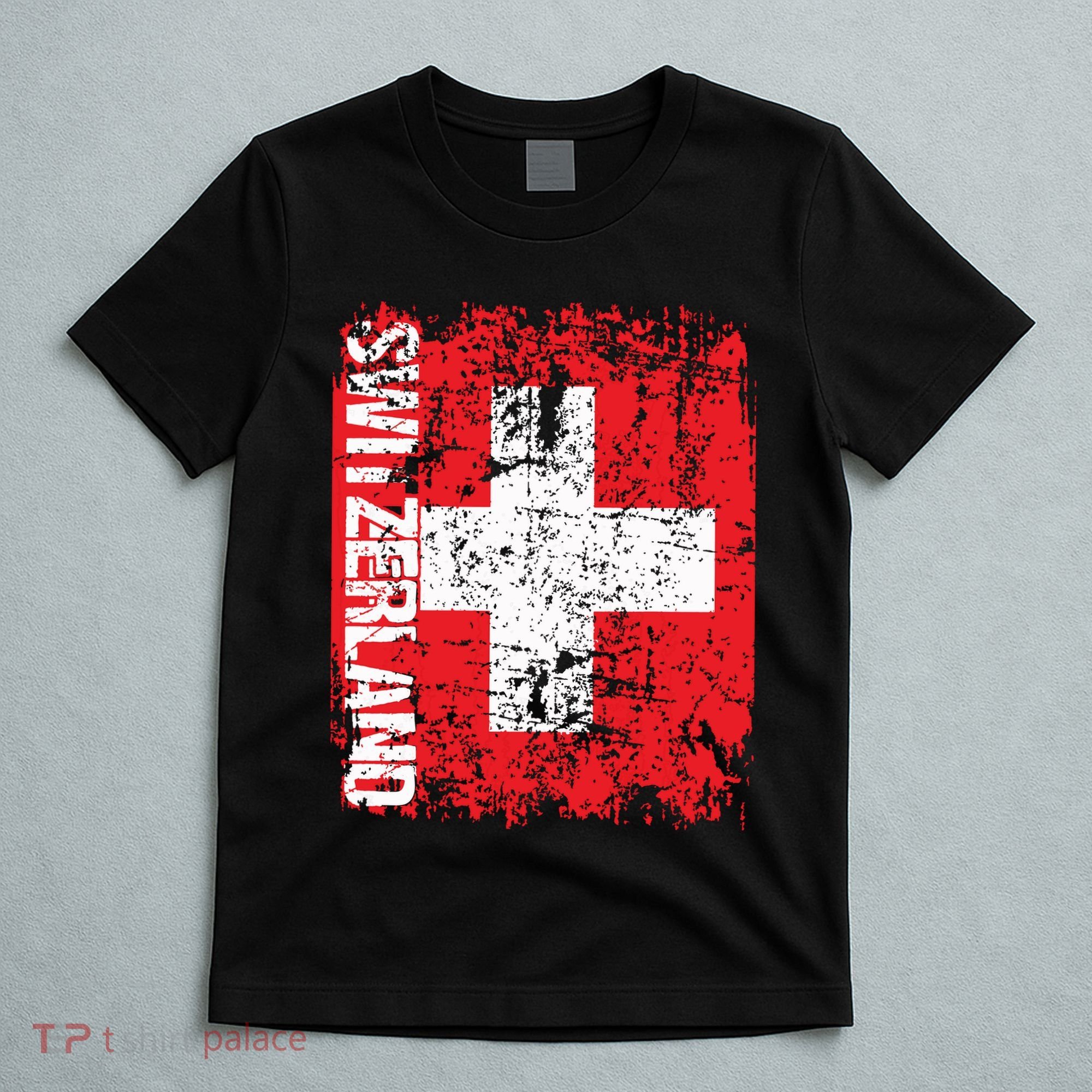 Switzerland Flag Vintage Distressed Swiss T-Shirt