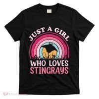 Stingray Fish Vintage Retro Just A Girl Who Loves Stingrays T-Shirt thumb 0