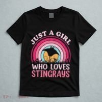 Stingray Fish Vintage Retro Just A Girl Who Loves Stingrays T-Shirt thumb 5