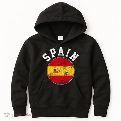 Spain Flag Vintage Kids Hoodie