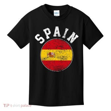 Spain Flag Vintage Kids T-Shirt