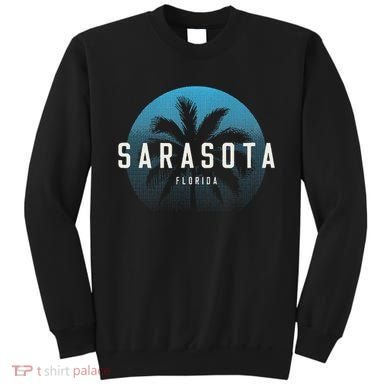 Sarasota Fl Vintage Palm Tree Beach Design Sweatshirt