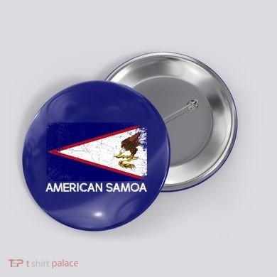 Samoan Flag Vintage Made In American Samoa Gift Button