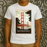 San Francisco Vintage Travel Poster T-Shirt thumb 3