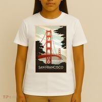 San Francisco Vintage Travel Poster T-Shirt thumb 4