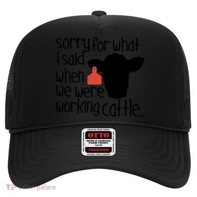 Sorry For What I Said When We Were Working Cattle Farm Hat