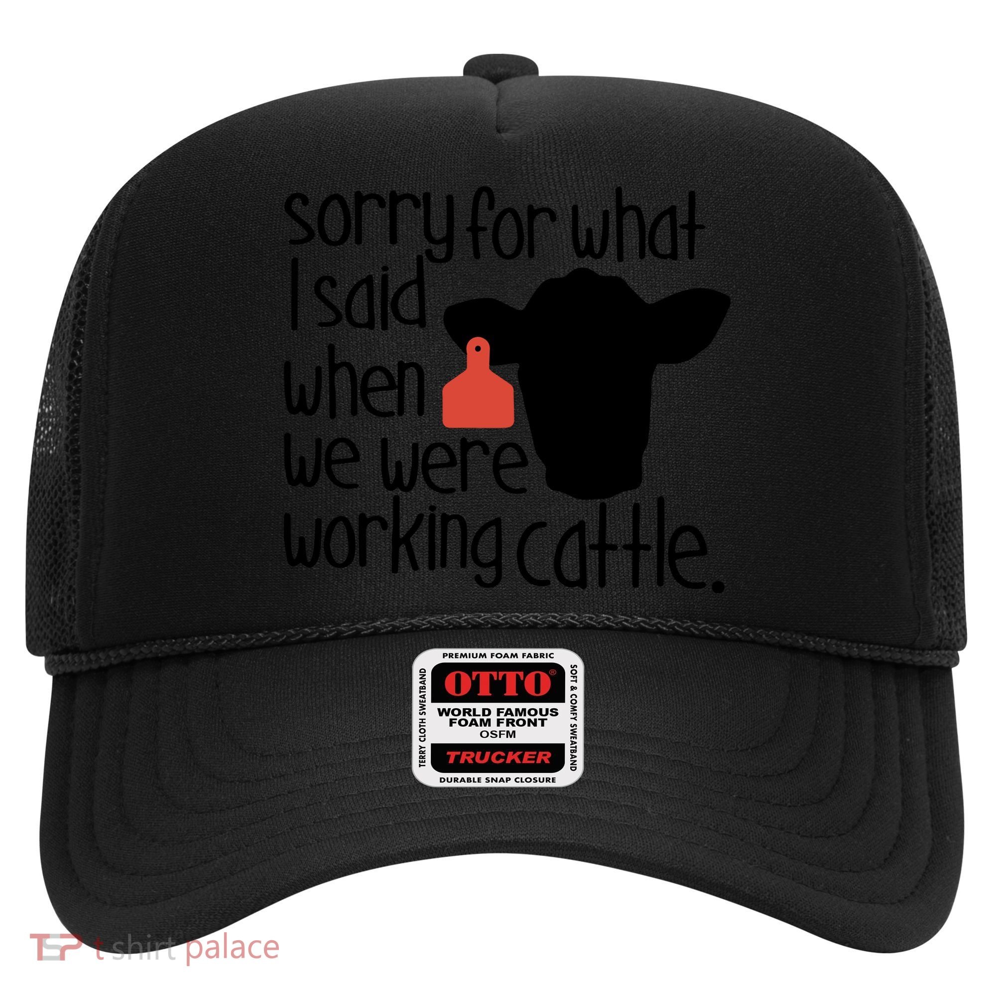 Sorry For What I Said When We Were Working Cattle Farm Hat