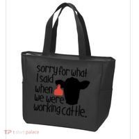 Sorry For What I Said When We Were Working Cattle Farm Tote Bag thumb 3