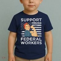 Support Federal Workers Protect Defend Employees Jobs Toddler T-Shirt thumb 2