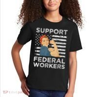 Support Federal Workers Protect Defend Employees Jobs Kids T-Shirt thumb 2